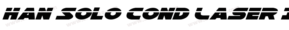 Han Solo Cond Laser Italic字体转换